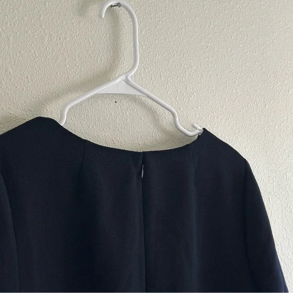 J. Crew Elegant Navy V-Neck Dress Size 10 - Picture 3 of 3